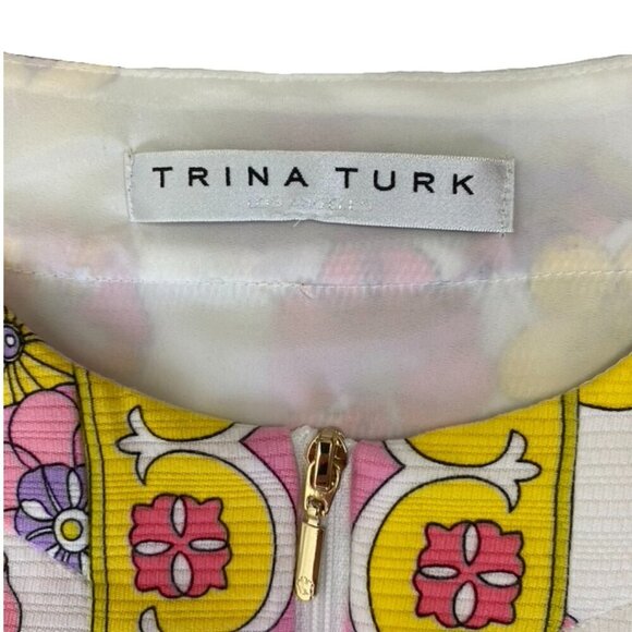 Trina Turk Arboretum Shift Dress, Colorful Bright Retro - Picture 8 of 15